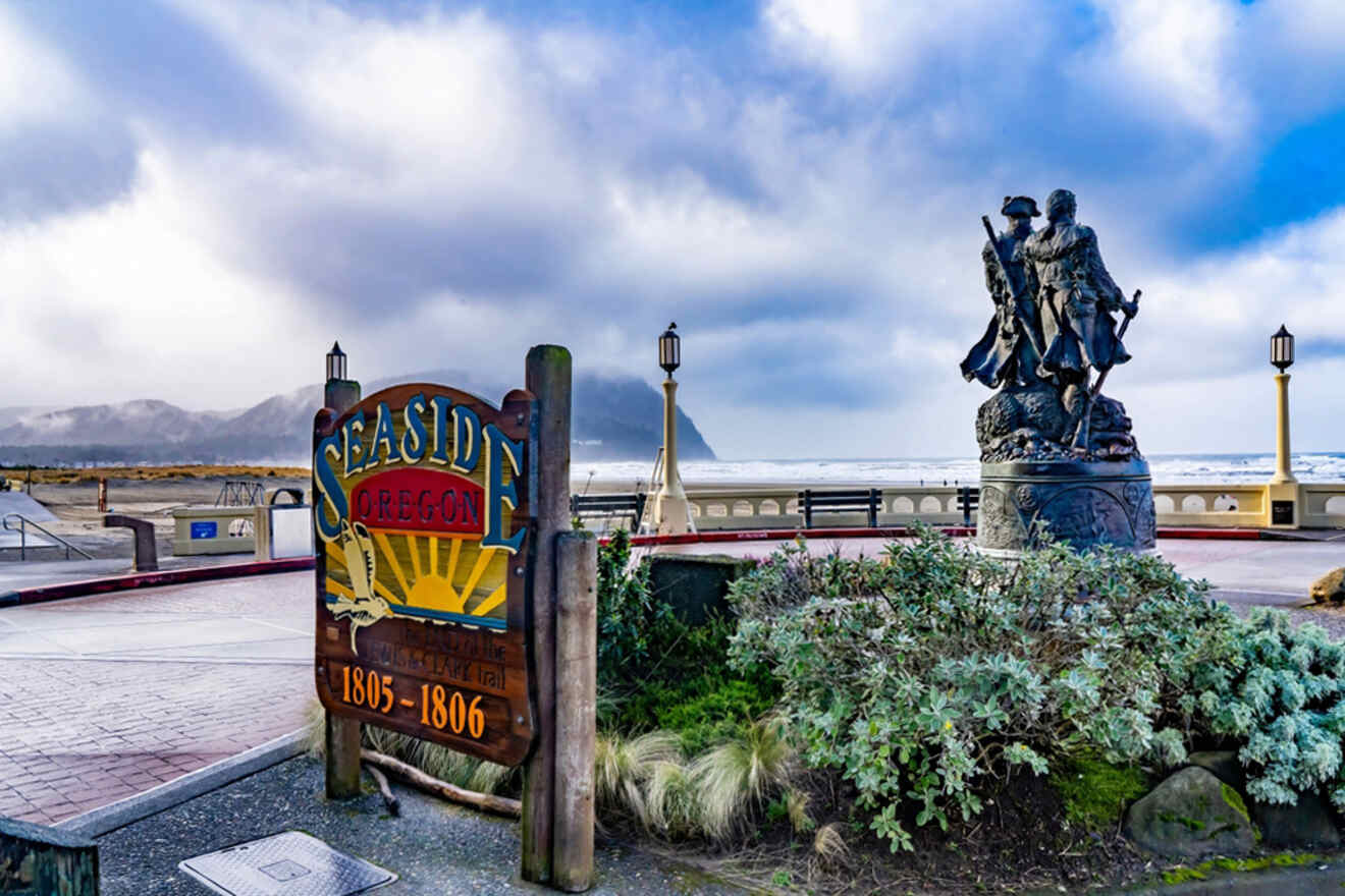 A seaside view in Oregon featuring a 